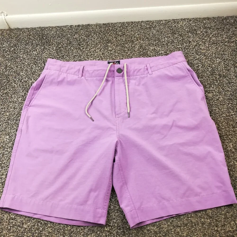 Faherty Shorts 9” All Day Belt Loop Stretch Purple Mens 38 MSC0012
